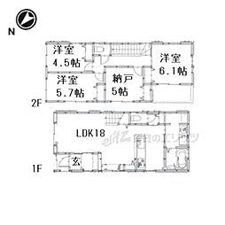 町楠葉2丁目18−2貸家