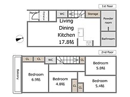 今宿西町　建築条件付売地全2棟