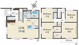 ４LDK・南西角地・LDK広々１９帖・山手　限定１棟