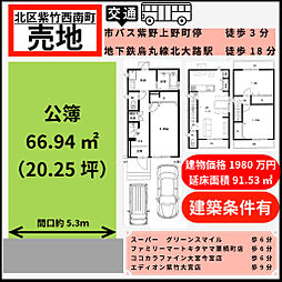 北区紫竹西南町　条件付き売地