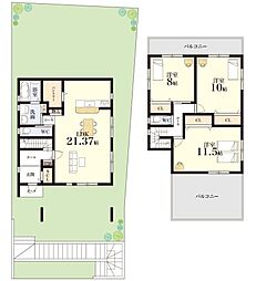 明石市西朝霧丘　新築一戸建て Ｅ号地