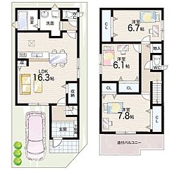 尼崎市東七松町　新築未入居 3号地