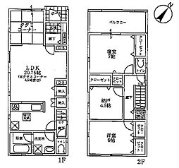 松原市上田　第1期　新築一戸建て 2号地