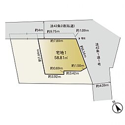 建築条件付売地　材木座2丁目　1区画