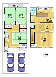 京都市西京区山田車塚町の一戸建て