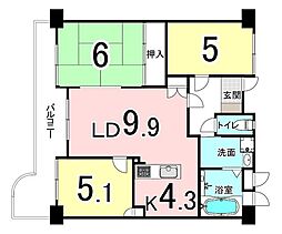 和歌山市市小路　ふぁみーゆ紀の川3階部分