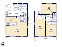 日野市程久保3丁目24-1期　新築戸建　全1棟　2号棟