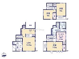 立川市柴崎町1丁目第5期　新築戸建　全3棟　1号棟