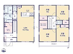 あきる野市草花第5　新築戸建　全2棟　1号棟
