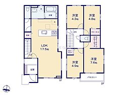 三鷹市牟礼5丁目　新築戸建　全3棟　3号棟