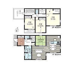 清瀬市中里2丁目第6　新築戸建　全3棟　2号棟