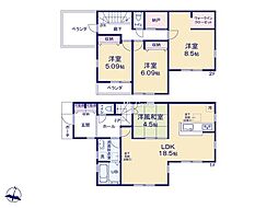 清瀬市中里2丁目第6　新築戸建　全3棟　2号棟