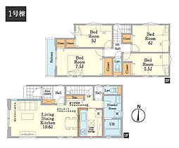 小金井市東町1丁目1期　新築戸建　全2棟　1号棟