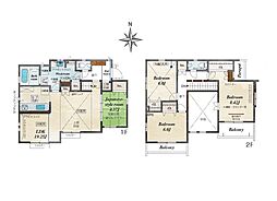 小平市花小金井8丁目2期　新築戸建　全1棟　1号棟