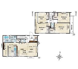 立川市若葉町4丁目　新築戸建　全2棟　2号棟
