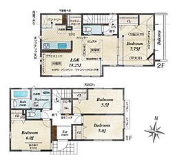立川市若葉町4丁目　新築戸建　全2棟　1号棟
