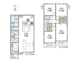 小金井市貫井南町4丁目　新築戸建　全2棟　2号棟
