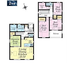 武蔵村山市神明4丁目第8　新築戸建　全3棟　2号棟