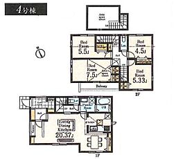 東村山市久米川町2丁目第4　新築戸建　全6棟　4号棟