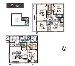 東村山市久米川町2丁目第4　新築戸建　全6棟　3号棟