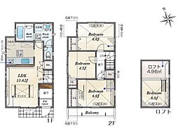 昭島市緑町3丁目　新築戸建　全2棟　2号棟