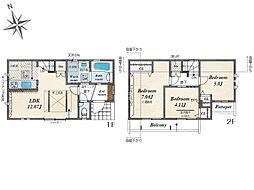 昭島市緑町3丁目　新築戸建　全2棟　1号棟
