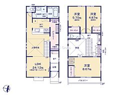 東村山市野口町2丁目　新築戸建　全4棟　1号棟
