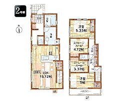 府中市若松町3丁目第11　新築戸建　全3棟　2号棟