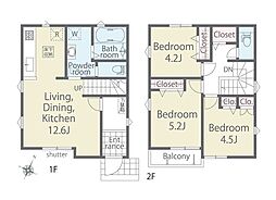 立川市栄町4丁目第1期　新築戸建　全1棟　1号棟