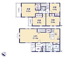 相模原市中央区共和3丁目5期　新築戸建　全1棟　1号棟