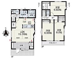 昭島市郷地町1丁目2期　新築戸建　全2棟　2号棟