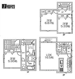 昭島市宮沢町5期　新築戸建　全1棟　1号棟