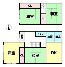 六十谷　中古戸建　2階4DK
