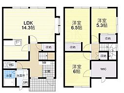 奈良市右京３丁目の一戸建て