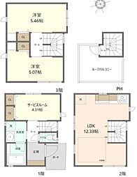 大田区下丸子1丁目の一戸建て