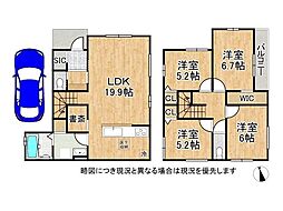 尼崎市東園田町1丁目　新築一戸建て　3 期　 1号棟