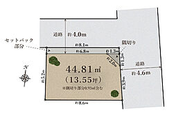 中延売地＿2面公道×3駅利用可×駅6分の資産性ある角地
