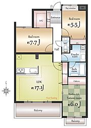 朝日マンション目白南向き3LDK　リフォーム住戸　陽当たり
