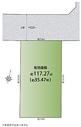 国分寺建築条件無の売地、5ｍ道路でスッキリした街区の整形地