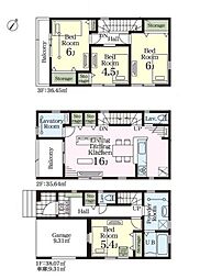 戸田市笹目3丁目新築戸建　全3棟　2号棟