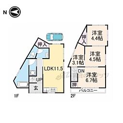 生駒市俵口町の一戸建て