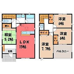 伊勢崎市田部井町1丁目の一戸建て