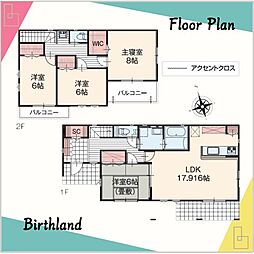 桐生市新里町新川　新里東小・新里中　新築分譲 1号棟