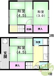 妙法寺連棟貸家南側