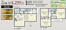 川口市江戸袋1丁目　新築分譲住宅　2号棟/全3棟