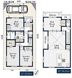 川口市東川口5丁目 新築分譲住宅 2号棟/全3棟