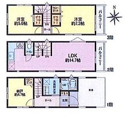 川口市栄町1丁目 新築分譲住宅 1号棟/全2棟