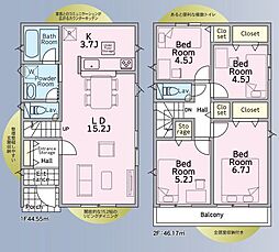 川口市大竹　新築分譲住宅　2号棟/全3棟