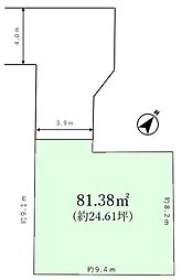 相模原市中央区並木3丁目　建築条件なし売地