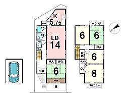 中古戸建　山科区大宅中小路町